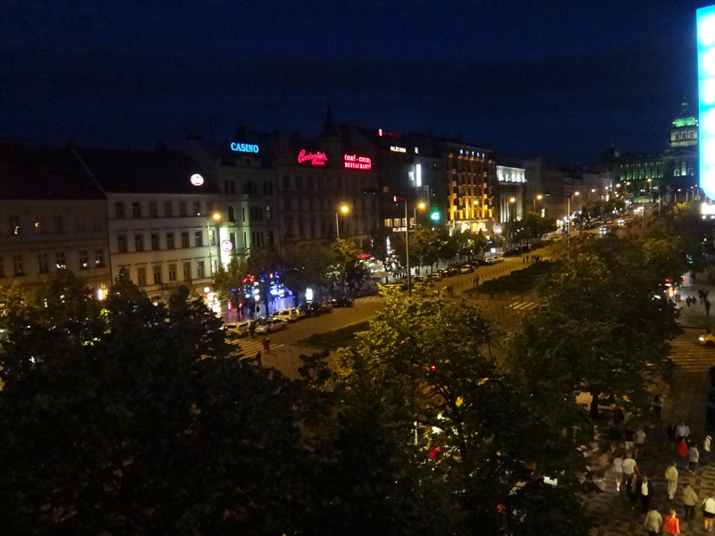 центр Праги ночью