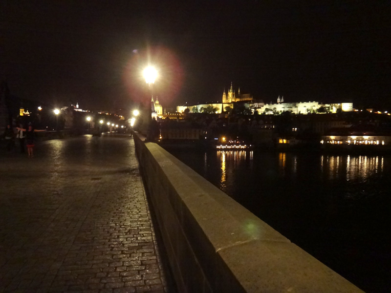ночной карлов мост Прага