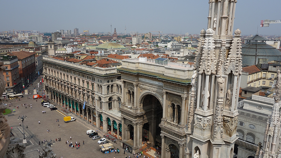 вид с крыши Миланского собора