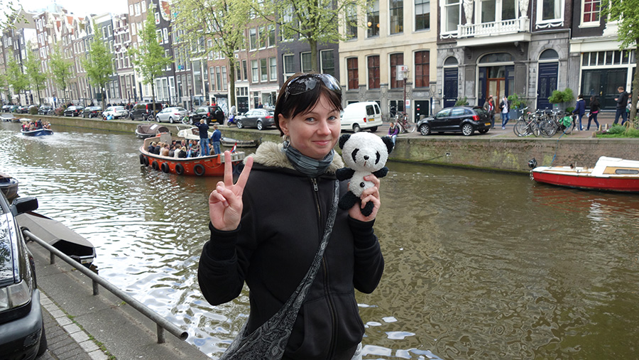 Анечка с Пандой в Амстердаме