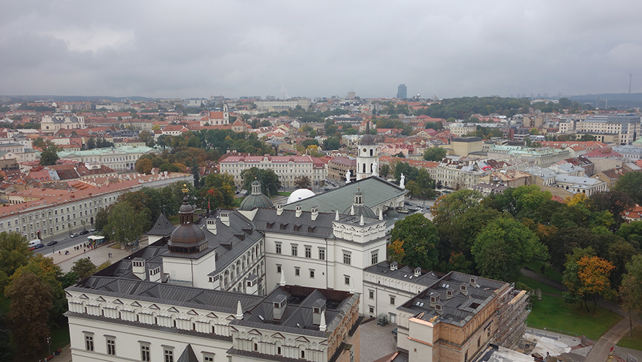 наверху башни в Вильнюсе