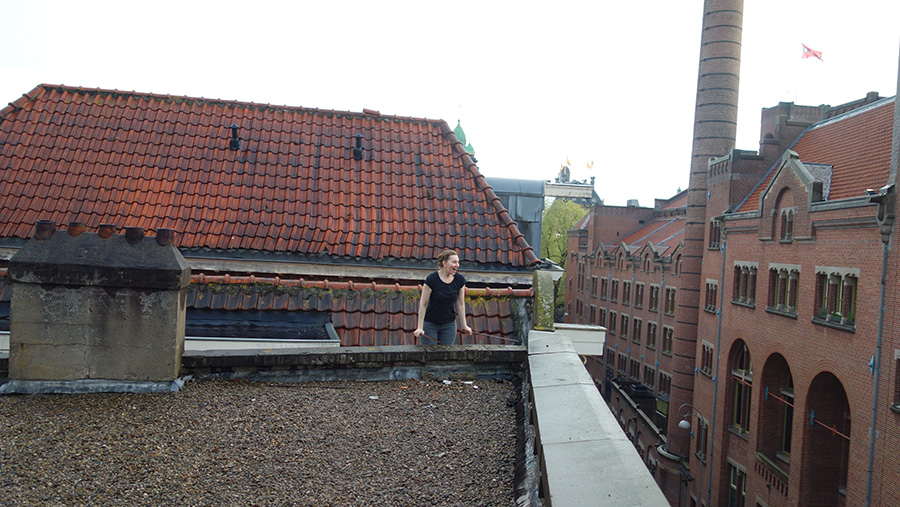 Амстердам - на крыше отеля
